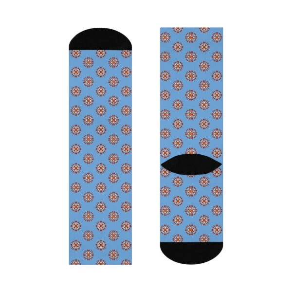Cock Flower Crew Socks - Blue Too - Image 4